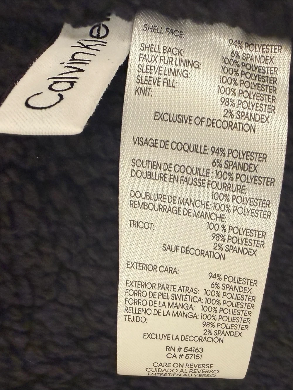 CALVIN KLEIN Men’s Sherpa Lined Classic Soft Shell Jacket ***NEW WITH TAGS!!***